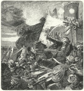 Ungheresi che combattono i Turchi a Szekesfehervar, 1593 da German School